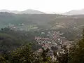 Panorama of Cisnădioara village