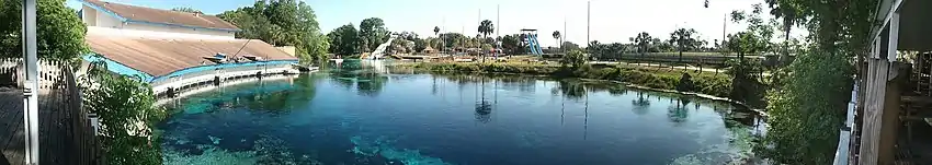 Panoramic picture of Weeki Wachee Springs, Florida, April 2012