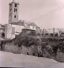 The ruins of the church of S. Maria in Passione after the bombing, by Paolo Monti