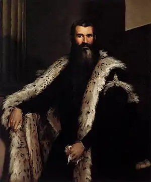 Paolo VeronesePortrait of a Gentleman in a Fur. 140 × 107 cm.