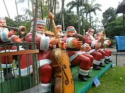 Santa Claus orchestra in Park of the Republic