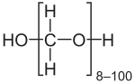 Paraformaldehyde is a common form of formaldehyde for industrial applications.