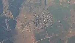 Aerial view of the town