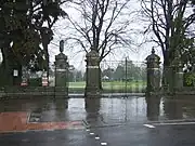 The Grade II listed gates