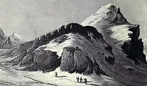 Image 5Painted view of Theodul Pass (3,295 m) around 1800. (from High Alps)