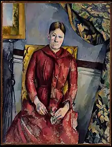 Paul Cézanne, Madame Cézanne (Hortense Fiquet, 1850–1922) in a Red Dress, 1888–90