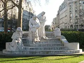 Memorial to Mme. Marguerite Boucicaut and Baroness Clara de Hirsh, honoring their charitable work, in the Square Boucicaut [fr] in Paris