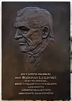 Memorial plaque of Radovan Lukavský, Vinohrady (2013)