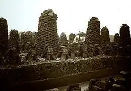 Peat stacks and cutting