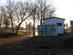 Fishing hut, bridge over the Chemin du Roy, parish church, Sainte-Anne-de-la-Pérade