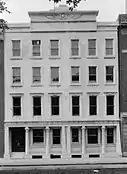 Pennsylvania Fire Insurance Company, Philadelphia. The left half of the façade was designed by John Haviland in 1838; Chandler designed the right half and the central parapet in 1902.