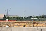 Construction of the Pentagon Memorial in September 2007