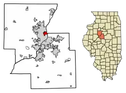 Location of Peoria Heights in Peoria County, Illinois.