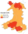 Percentage of reception age children that are severely obese in Wales in 2017/2018