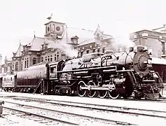 Pere Marquette Railroad Station and engine 1211