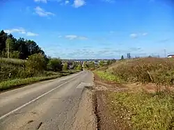 Section of a road in Permsky District, Perm Krai, Russia