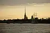 Peter and Paul Fortress at sunset