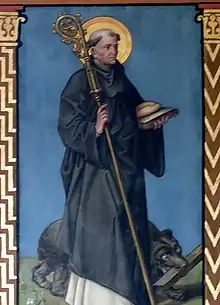 St. Gallus, monk of Bangor Monastery and Enlightener of Switzerland.