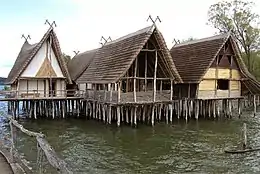 Pile dwelling house, reconstruction