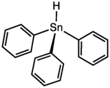 Skeletal formula of triphenyltin hydride