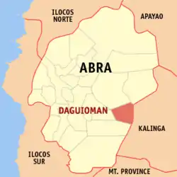 Map of Abra with Daguioman highlighted