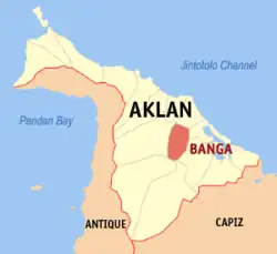 Map of Aklan with Banga highlighted