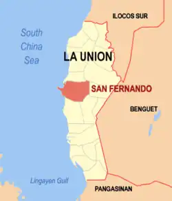 Map San Fernando, La Union