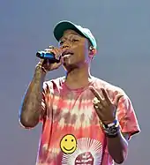 Singer Pharrell Williams performing