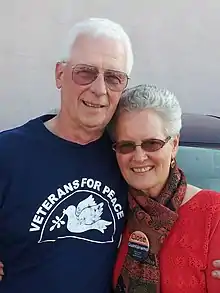 Phil Butler, returned POW and President of Veterans for Peace with wife