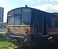 PNR EMU 05 head car with polycarbonate windows, PNR and JNR logos in front cab (October 2021)