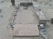 Grave site of Jacob "Dutchman" Waltz located in the "City/Loosley Cemetery" section.