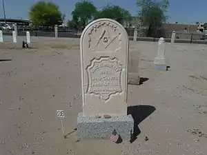 The grave of  King S. Woolsey in the "City/Loosley Cemetery" section.