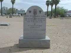 Grave site of Phillip "Lord" Darrell Duppa located in the "Masons Cemetery" section.