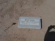 The grave of the Rossen Children in the "K of P & A.O.U.W. Cemetery" section.