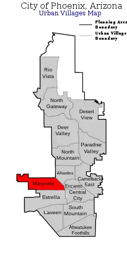 Maryvale Urban Village within Phoenix.