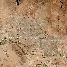 A photo taken from space of the Phoenix Area