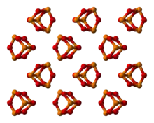 Packing of P4O6 molecules in the crystal structure