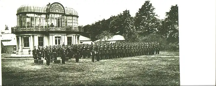 Photograph of the photography building and Henry James