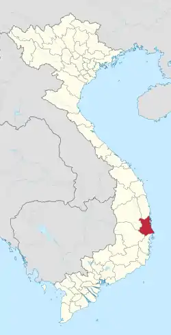 Location of Phú Yên within Vietnam