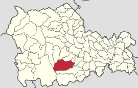 Location in Neamț County