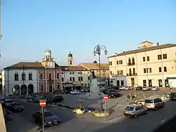 Piazza Garibaldi with the Town Hall.