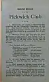 Pickwick Club Rules 1929