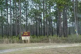 The sign for Pine Log State Forest