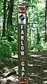 Sign at trailhead (Farlow Gap downhill section)