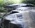 A waterfall which can be reached from Daniel Ridge Trail.