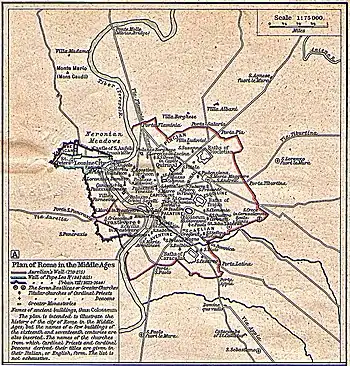 map of medieval rome