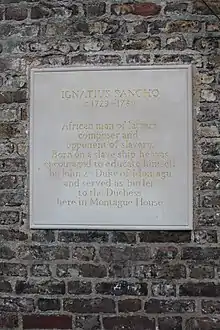 Plaque to Ignatius Sancho