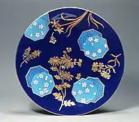 Porcelain plate influenced by Japonisme, 1881