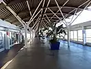 Interior of AirTrain station in Terminal 1 of the SFO airport