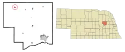 Location of Lindsay, Nebraska